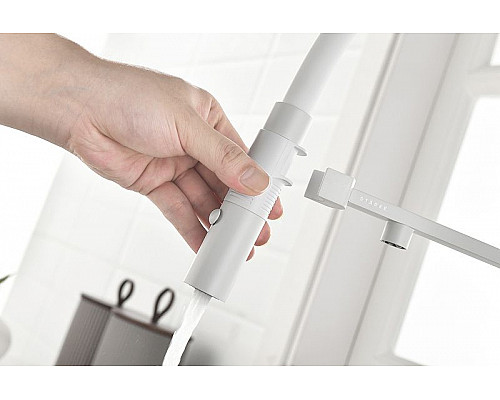 Купить Смеситель для кухни Paulmark Gravity Gr213188-431 Белый матовый в магазине сантехники Santeh-Crystal.ru