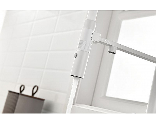 Купить Смеситель для кухни Paulmark Gravity Gr213188-431 Белый матовый в магазине сантехники Santeh-Crystal.ru