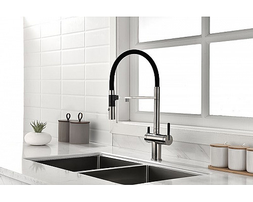 Santeh-Crystal.ru: Смеситель для кухни Paulmark Gravity Gr213188-NI Никель Черный Заказать Смеситель для кухни Paulmark Gravity Gr213188-NI Никель Черный в магазине сантехники Santeh-Crystal.ru