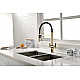 Купить Смеситель для кухни Paulmark Gravity Gr213188-G Золото Черный в магазине сантехники Santeh-Crystal.ru