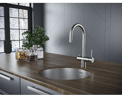 Купить Смеситель для кухни Paulmark Heller He213218-SS Брашированное сталь в магазине сантехники Santeh-Crystal.ru