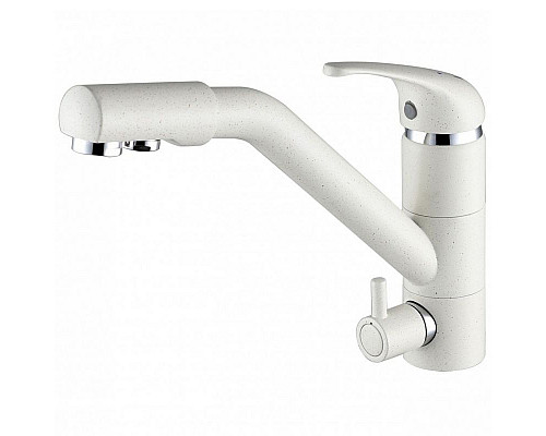 Купить Смеситель для кухни Paulmark Hessen He213017-331 Белый в магазине сантехники Santeh-Crystal.ru