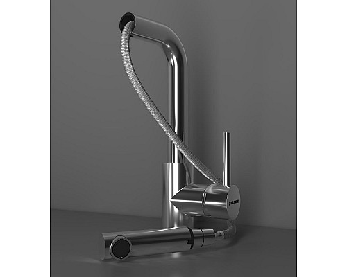 Купить Смеситель для кухни Paulmark Kassel Ka214311-308 Черный Хром в магазине сантехники Santeh-Crystal.ru