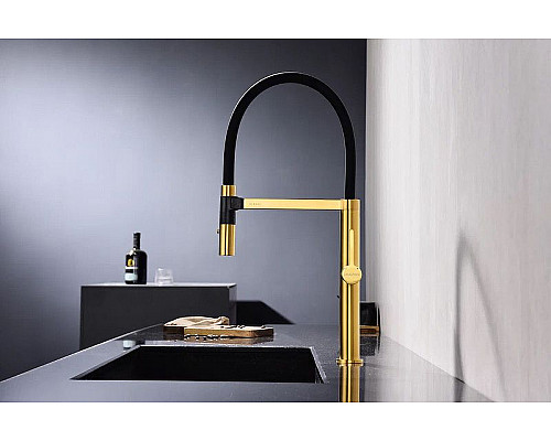 Приобрести Смеситель для кухни Paulmark Leader Le214101-BG Брашированное золото в магазине сантехники Santeh-Crystal.ru