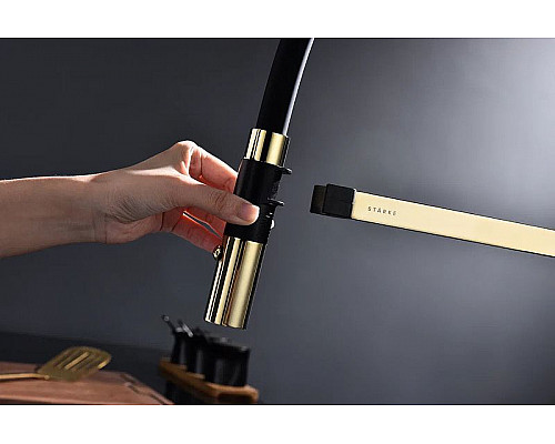 Заказать Смеситель для кухни Paulmark Leader Le214101-G Золото в магазине сантехники Santeh-Crystal.ru