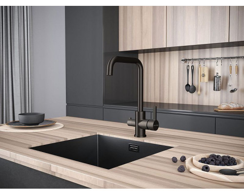 Купить Смеситель для кухни Paulmark Logas Lo213021-GM Вороненая сталь в магазине сантехники Santeh-Crystal.ru
