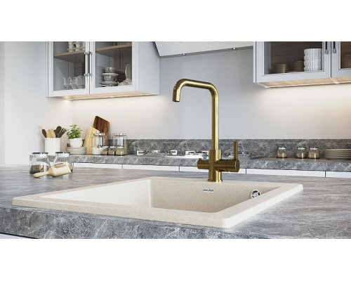 Купить Смеситель для кухни Paulmark Logas Lo213021-BR Бронза в магазине сантехники Santeh-Crystal.ru