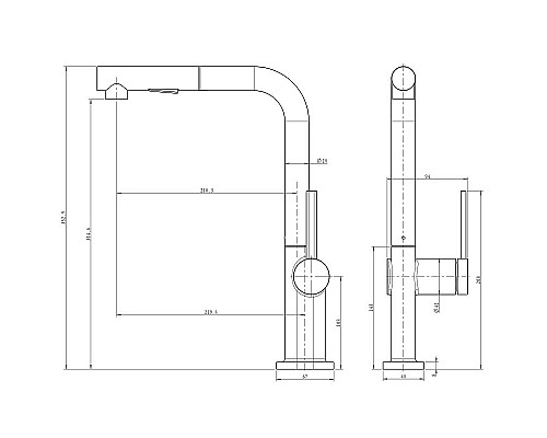 Заказать Смеситель для кухни Paulmark Neo Ne214419-BG Брашированное золото в магазине сантехники Santeh-Crystal.ru