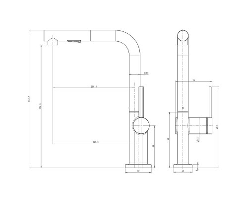 Купить Смеситель для кухни Paulmark Neo Ne214419-G Золото в магазине сантехники Santeh-Crystal.ru