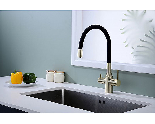 Купить Смеситель для кухни Paulmark Salix Sa213419-BR Бронза в магазине сантехники Santeh-Crystal.ru