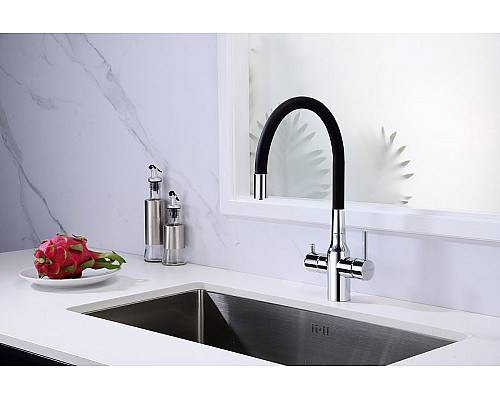 Приобрести Смеситель для кухни Paulmark Salix Sa213419-CR Хром в магазине сантехники Santeh-Crystal.ru