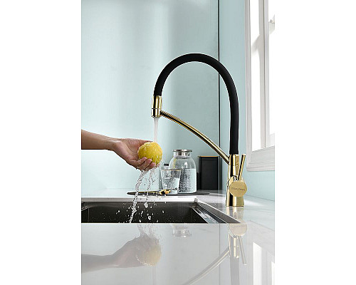 Заказать Смеситель для кухни Paulmark Siegen Si213111-G Золото в магазине сантехники Santeh-Crystal.ru