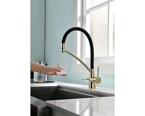 Заказать Смеситель для кухни Paulmark Siegen Si213111-G Золото в магазине сантехники Santeh-Crystal.ru