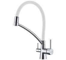 Смеситель для кухни Paulmark Siegen Si213111-CRw Хром Белый
