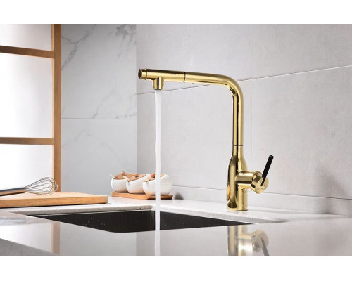 Купить Смеситель для кухни Paulmark Viper Vi213105-G Золото в магазине сантехники Santeh-Crystal.ru