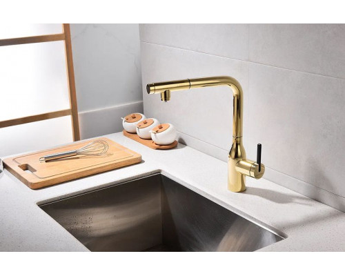 Купить Смеситель для кухни Paulmark Viper Vi213105-G Золото в магазине сантехники Santeh-Crystal.ru