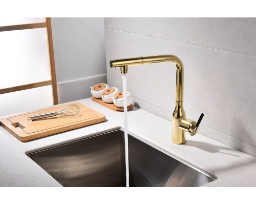 Купить Смеситель для кухни Paulmark Viper Vi213105-G Золото в магазине сантехники Santeh-Crystal.ru