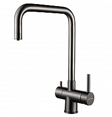 Смеситель для кухни Paulmark Wetter We213030-GM Вороненая сталь
