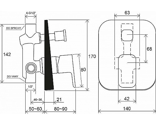 Приобрести Смеситель для душа Ravak 10° Free black-TD F 061.20 X070156 Черный матовый в магазине сантехники Santeh-Crystal.ru
