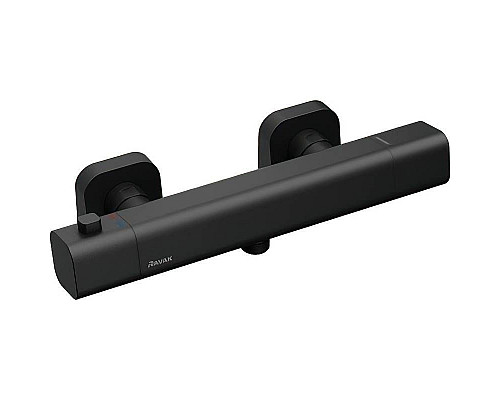 Приобрести Смеситель для душа Ravak 10° Free X070154 с термостатом Черный матовый в магазине сантехники Santeh-Crystal.ru