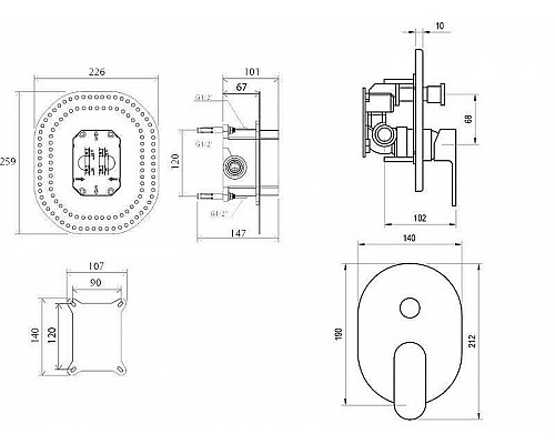 Купить Смеситель для душа Ravak Chrome CR 065.00 X070056 Хром в магазине сантехники Santeh-Crystal.ru