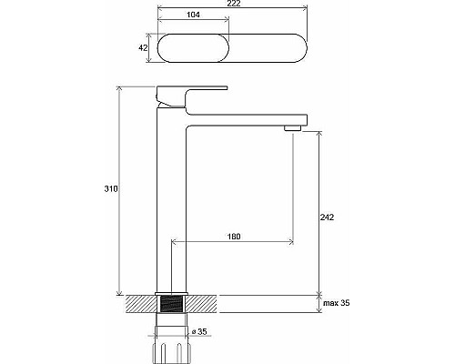 Приобрести Смеситель для раковины Ravak Chrome CR 015.00 X070100 Хром в магазине сантехники Santeh-Crystal.ru
