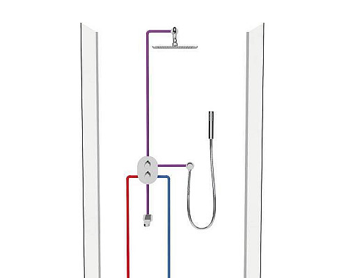 Приобрести Смеситель для душа Ravak Chrome CR 067.00 X070075 с термостатом Хром в магазине сантехники Santeh-Crystal.ru
