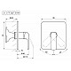 Приобрести Смеситель для душа Ravak Flat FL 066.20 X070180 Черный матовый в магазине сантехники Santeh-Crystal.ru
