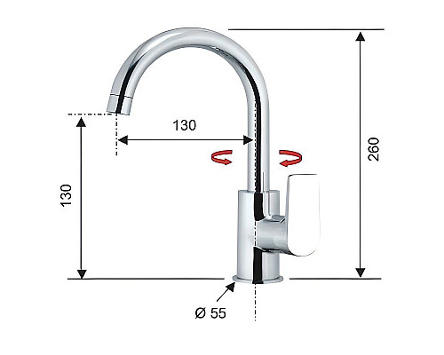 Приобрести Смеситель для кухни Remer Dream D72C Хром в магазине сантехники Santeh-Crystal.ru