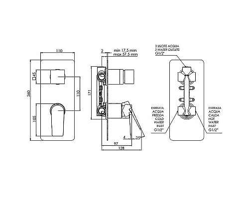 Приобрести Смеситель для душа Remer Dream D92 Хром в магазине сантехники Santeh-Crystal.ru