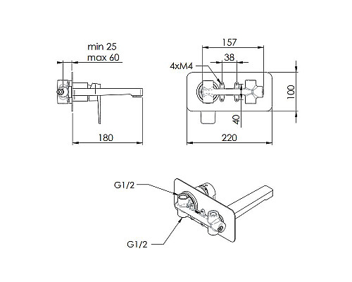 Купить Смеситель для раковины Remer Dream D15 Хром в магазине сантехники Santeh-Crystal.ru