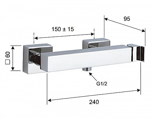 Заказать Смеситель для душа Remer Flash Z31 Хром в магазине сантехники Santeh-Crystal.ru