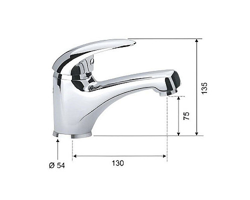 Приобрести Смеситель для раковины Remer Giga Four G11 Хром в магазине сантехники Santeh-Crystal.ru