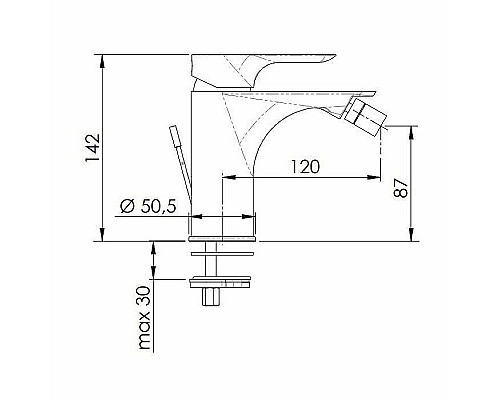 Приобрести Смеситель для биде Remer Infinity I20BG Золото брашированное в магазине сантехники Santeh-Crystal.ru