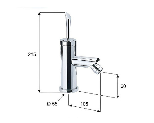 Заказать Смеситель для биде Remer Jazz J21 Хром в магазине сантехники Santeh-Crystal.ru