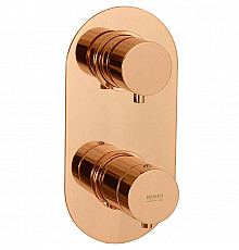 Смеситель для душа Remer Minimal Thermo NT93KBRL с термостатом Медь глянцевая