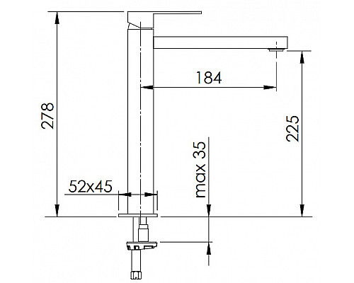 Приобрести Смеситель для раковины Remer Q-Design QD11LXL Хром в магазине сантехники Santeh-Crystal.ru