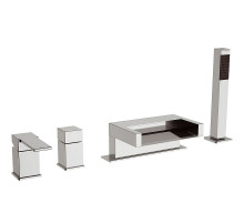 Смеситель на борт ванны Remer Qubica Cascata QC06 Хром