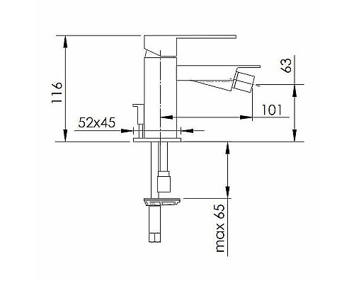 Заказать Смеситель для биде Remer Qubica Design QD20 Хром в магазине сантехники Santeh-Crystal.ru