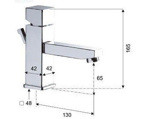 Приобрести Смеситель для раковины Remer SQ3 S10 Хром в магазине сантехники Santeh-Crystal.ru