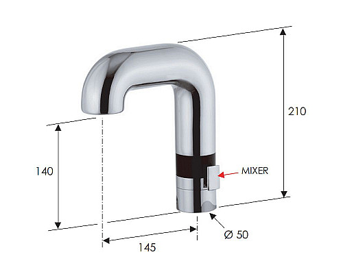 Приобрести Смеситель для раковины Remer Sensor SE14 Хром в магазине сантехники Santeh-Crystal.ru