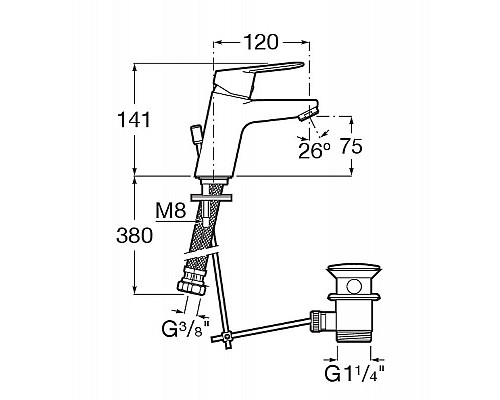 Заказать Смеситель для раковины Roca Alfa 5A3P25C0M Хром в магазине сантехники Santeh-Crystal.ru
