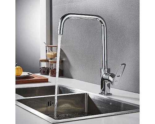 Купить Смеситель для кухни Rossinka RS46-23 Хром в магазине сантехники Santeh-Crystal.ru