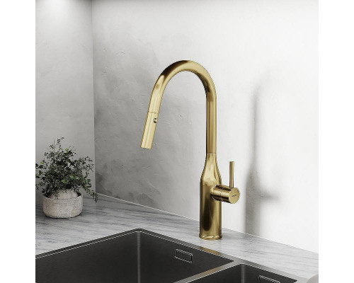 Смеситель для кухни Sancos Grand SC4002BG Золото брашированное
