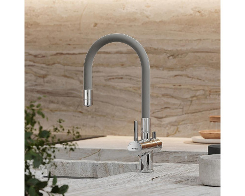 Смеситель для кухни Sancos Lucia SC4004CH Хром Серый