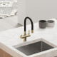 Смеситель для кухни Sancos Lucia SC4004BG Золото брашированное Черный