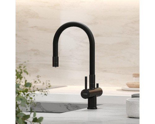 Смеситель для кухни Sancos Lucia SC4004MB Черный матовый
