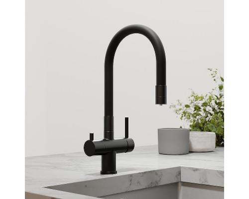 Смеситель для кухни Sancos Lucia SC4004MB Черный матовый