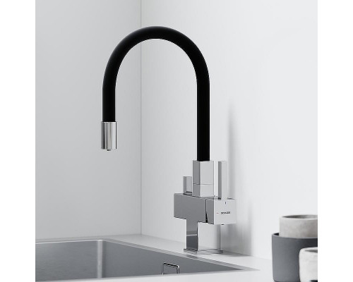 Смеситель для кухни Sancos Arno SC4005CH Хром Черный