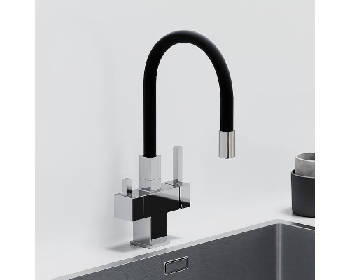 Смеситель для кухни Sancos Arno SC4005CH Хром Черный